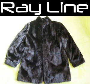コート レディース SAGA FOX サガフォックス 毛皮 コート サイズ15 ブラック系 美品 中古 s02