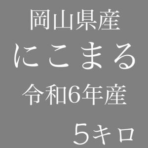 岡山県産　にこまる　令和6年産　5kg 新米