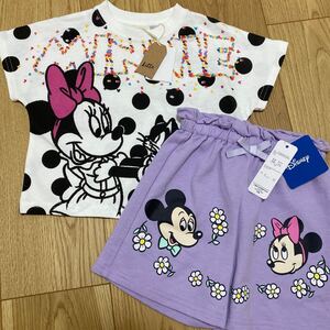 ディズニー　ミッキー　ミニー　半袖Tシャツ　80 パンツ90