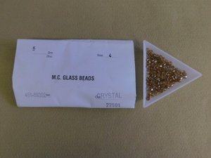 4016△未使用 チェコビーズ M.C.GLASS BEADS クリスタル サイズ/4 SUPERIOR CRYSTAL