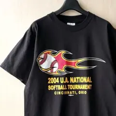 00s USA製古着　イベントTシャツ　肉厚　ソフトボール　シングルステッチ