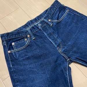 THE FLAT HEAD(フラットヘッド) 3001 デニムパンツ タイトストレート 14.5oz. サイズ:29インチ ジーンズ 濃紺 チェーンステッチ ボタン