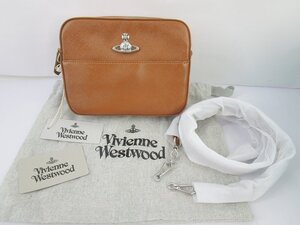 ★ 未使用 Vivienne Westwood ヴィヴィアン ウエストウッド ショルダーバッグ カメラバッグ ブラウン レザー 43030064-41214