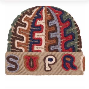 Supreme Yarn Applique Beanie Khaki シュプリーム ヤーン アップリケ ビーニー ニット帽