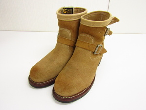 CHIPPEWA チペワ エンジニアブーツ 91070 ENGINEER BOOTS SAND SUEDE ショート スチールトゥ SIZE:7 1/2E ⊥SH6894