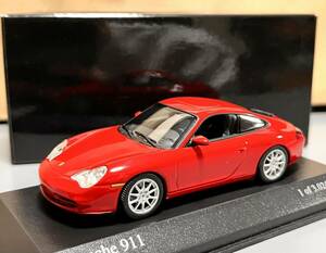 1円 スタート ミニチャンプス 1/43 PORSCHE 911 2001 ポルシェ 911 2001 レッド