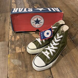 DEAD STOCK 90s USA製 CONVERSE コンバース ALL STAR HI 10181 OLIVE US6.5 オールスター ハイカット スニーカー