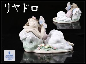 【吉】CJ772 LLADRO 【リヤドロ】 磁器人形 睡天使 置物／花びらのかけあり 美品！