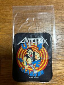 当時物　anthrax アンスラックス　80s ワッペン　step inside the road to euphoriaツアー