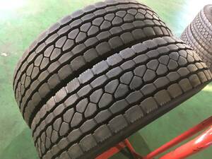 s233-4-2 ☆275/80R22.5 BS エコピアM801Ⅱ 中古2本♪ 2023年製 残溝14～13ｍｍ ブリヂストン ♪ k150