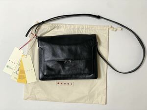 新品《 MARNI マルニ 》 TRUNK SOFT LARGE BAG / BLACK トランク ソフト ラージ バッグ ショルダーバッグ レザー ブラック