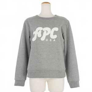 アーペーセー A.P.C. USコレクション ロゴプリント スウェット トレーナー XS グレー レディース