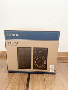 1円スタート★◆DENON SC-M41/scm41 ブックシェルフ型・コンパクトスピーカー ペア デノン ケーブル付属 