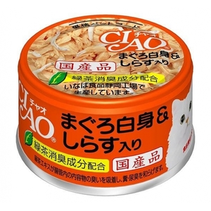 いなば チャオ まぐろ白身&しらす入り 85g 猫用缶詰 キャットフード