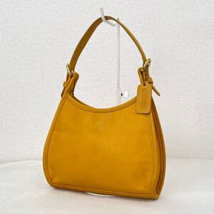 COACH コーチ ハンドバッグ スモールホーボーサッチェル イエロー系 4106 USA製 肩掛け ヴィンテージ レザー 希少カラー