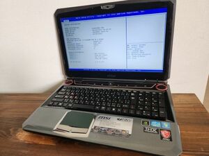 ジャンク品【MSI GX680 】BIOS確認/Core i7 2630QM/HDD 500GB /メモリ8GB