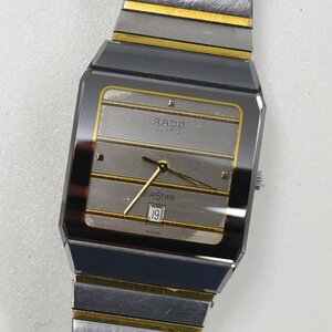 1円 可動品 腕時計 ラドー RADO ダイアスター 152.0202.3N クォーツ メンズ ベルトコマ不良 同梱不可