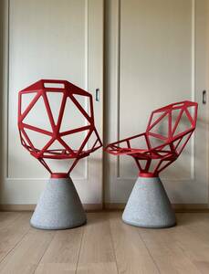 B 希少 Magis マジス CHAIR ONE チェア ワン コンクリートベース コンスタンチン・グルチッチ Red /検 ハーマンミラー knoll idee zanotta