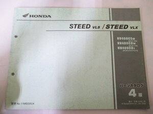 スティード400VLS スティード400VLX パーツリスト 4版 ホンダ 正規 中古 バイク 整備書 NC37-100 NC26-164 210～212 IP