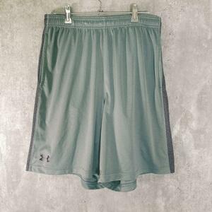 アンダーアーマー UNDERARMOUR XLサイズ LLサイズ ハーフパンツ ライトブルー メンズ ショートパンツ ビッグサイズ ゴム 紐 古着 USED品