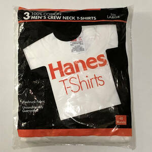 未開封 未使用 ヴィンテージ Hanes ３枚パックTシャツ デッドストック 90年代オリジナル 赤ラベル USAコットン100%