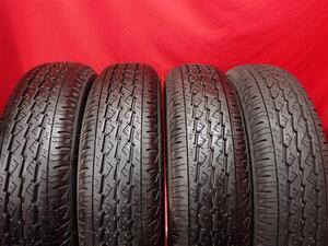 中古タイヤ 145/80R12 80/78N 4本セット ブリヂストン K370 BRIDGESTONE K370 9.5分山★n12 商用車6PR エブリィ NV100 クリッパー