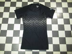 ★アシックス/asics★美品　M　黒　 肩バランスアップ(R)Tシャツ　カップ付　インナーマッスル