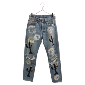 デニムティアーズ ×VIRGIL ABLOH Remake Denim Pants ヴァージルアブロー リメイクデニムパンツ ブルー PC9-A1592-0002