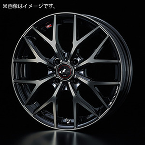 【個人宅発送可能】ウエッズ Weds 17X6.5J +42 4H PCD100 PBMC/TI ホイール 1本 LEONIS MX レオニス・エムエックス (37411)