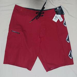 VOLCOM MODTECH ボルコム　サーフパンツ　水陸両用　水着　ハーフパンツ　ショートパンツ　size　28　未使用　レッド　赤　海パン