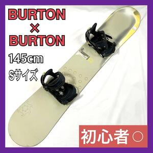 バートン スノーボードセット 板 BURTON CRASH 約145cm / ビンディング BURTON Sサイズ