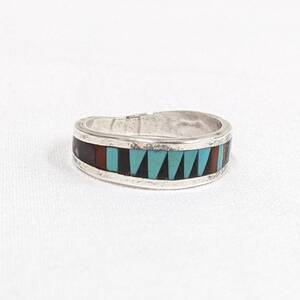 INDIAN JEWELRY ZUNI SILVER RING/ズニ族/シルバーリング/C.DISHTA/シャルロッテ ディシュタ/ネイティブ柄/12号