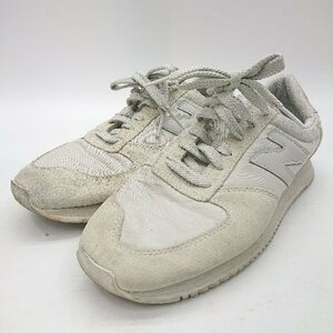 ◇ New Balance ニューバランス シンプル カジュアル ブランドロゴ スニーカー サイズ24.0 グレー レディース E