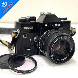 レンズセット◆フジカ FUJICA◆ST801 一眼レフ カメラ 本体 EBC FUJINON 1:1.8 f=55mm フィルム ボディ 動作未確認 フィルター/キャップ付