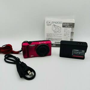 【美品】CASIO EXILIM EX-ZR200 デジカメ レッド