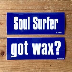 GOT STICKERS 2枚 ステッカー サーフィン soul surfer got wax