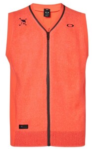 サイズ：JP L　新品同様　定価:13200円　オークリー ゴルフ ウェア メンズ スカル セーター ベスト【OAKLEY】SKULL ZIP SWEATER VEST　