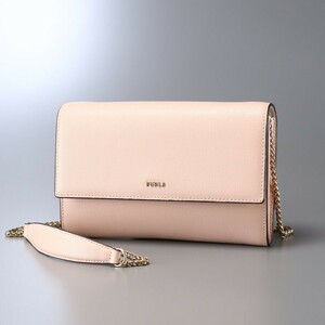 MG3033▼フルラ FURLA*BABYLON CHAIN WALLET*本革/レザー*チェーンショルダーウォレット 財布*WE00076 B30000*ピンク