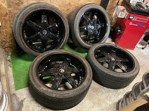 TIRADO DIABLO 24インチ 10J +12 PCD150 5H 305/35ZR24 深リム ブラック タイヤホイール 4本セット ランクル等