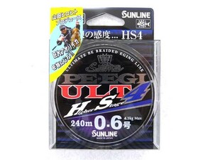 サンライン(SUNLINE) ソルティメイト(SaltiMate) PE EGI ULT HS4 0.6号 240m ホワイト ピンク ライトグリーン PEライン 9.9ｌｂ