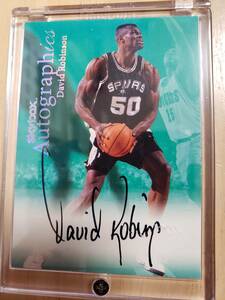 サイン 1999 -00 Skybox Autographics DAVID ROBINSON Auto / デイビッド ロビンソン Autograph