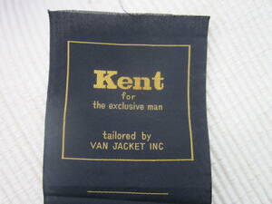 超レアー！　希少　60-70年代　旧VAN JACKET　 Kent ジャケット用タグ！非売品!☆Trad with the Guts by Kent