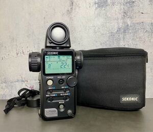 【美品】SEKONIC L-758D digital master セコニック デジタルマスター 露出計 通電確認済 ケース付