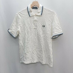 ◇ ◎ FREDPERRY 半袖 ポロシャツ サイズ38 ホワイト レディース E 1406180098933