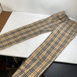 f001 G BURBERRY BLUE LABEL バーバリーブルーレーベル ノバチェック 総柄 パンツ