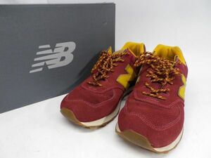 49●a305◎【27.5】中古美品　ニューバランス　スニーカー　ML574OTC　レッド/ブラウン　限定カラー　new balance　現状渡し▲２