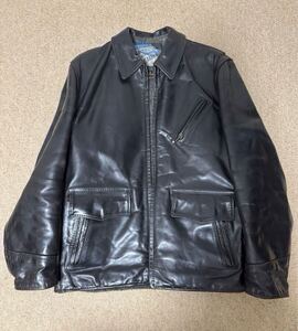 エアロレザー AERO LEATHERS レザージャケット ビンテージ 黒　ジャンク