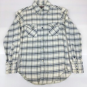 45rpm チェック コットン ウエスタンシャツ サイズ1 白 日本製 45アールピーエム check cotton western shirt