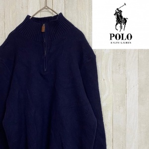 POLO RALPH LAUREN★ポロ ラルフローレン★メンズ ハーフジップ ニット★サイズM　1115-53