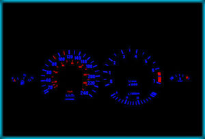 BMW E30 82-94 240km プラズマ EL ホワイト発光メーター ゲージ